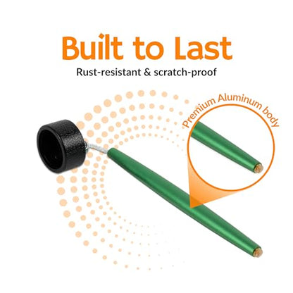 Aluminum Circle Pool Chalk Holder - Use with TAOM Pyro or TAOM V10 Chalk - Slip-in Pocket Pool Cue Chalk Holder - Cover Billiard Supplies - Snooker Accessory Chalk - color: Green