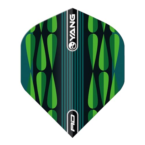 RED DRAGON Yin Yang Double Sided Dart Flights 3 Sets Per Pack (9 Dart Flights in Total) - color: Pink and Green