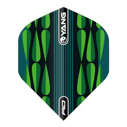 RED DRAGON Yin Yang Double Sided Dart Flights 3 Sets Per Pack (9 Dart Flights in Total) - color: Pink and Green
