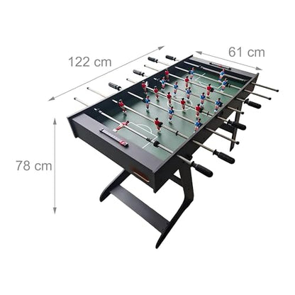 Relaxdays Foldable Football Table with 3 Balls 78 x 122 x 61 cm Dark Brown