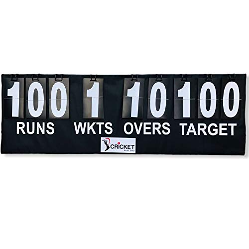 Cricket Scoreboard Portable Black Easy-Flip Scoreboard for Cricket Multi-Surface Placement