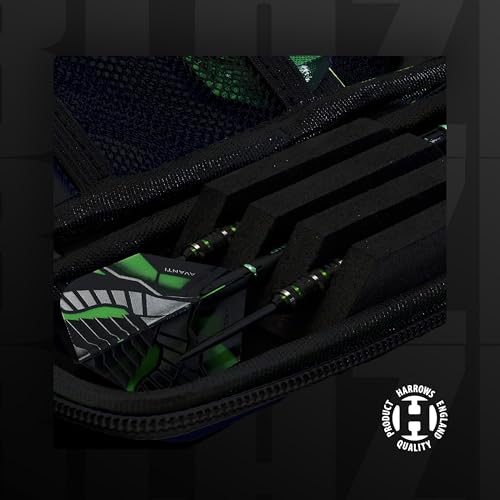 Harrows Darts Blaze Darts Wallet | Darts Case Holds 3 Assembled Darts and Accessories | Protective EVA Material | Professional Darts Accessories - color: BLACK