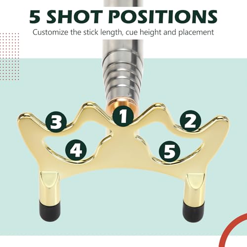 Skylety Pool Cue Snooker Stick Pool Table Accessories Retractable Billiards Cue Rest with Removable Brass Bridge Head - style: Low Bridge Head