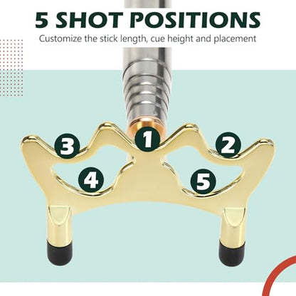 Skylety Pool Cue Snooker Stick Pool Table Accessories Retractable Billiards Cue Rest with Removable Brass Bridge Head - style: Low Bridge Head
