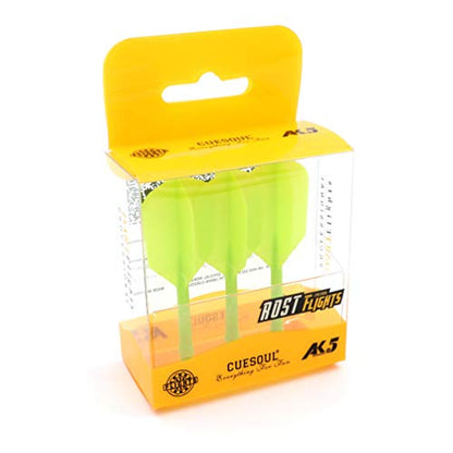 CUESOUL ROST Integrated Dart Shaft and Flights Medium,Slim Shape,Set of 3 - color: Green