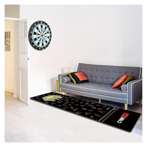 Dart Mat，Non-Slip Dart Carpet， Dart Mat with Throw Lines Rubber Dart Carpet Non-Slip Dart Floor Mat Thickness Flooring Protector