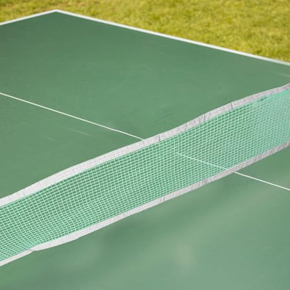 Portable Foldable Table Tennis Net with Bright Green Polyethylene Mesh Indoor Outdoor Pong Net for Standard Tables Easy to Install for Active Play and Training