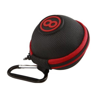 Clip-on Billiard Cue Ball Case.Cue Ball Bag for Billiard Balls, Training Balls and Pool Balls.2.24in Billiard Ball Carrying Case (Red) - color: Red