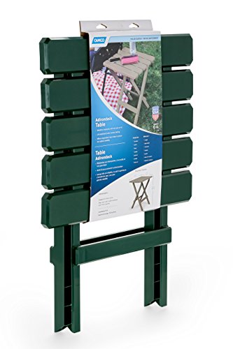 Camco 51691 Green Large Adirondack Portable Outdoor Folding Side Table, Perfect for The Beach, Camping, Picnics, Cookouts and More, Weatherproof and Rust Resistant