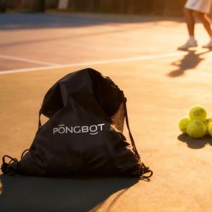 PONGBOT 50 Pack Tennis Balls with Bag, Pressureless and High Elasticity for Practice, Exercise, Beginner Training Play