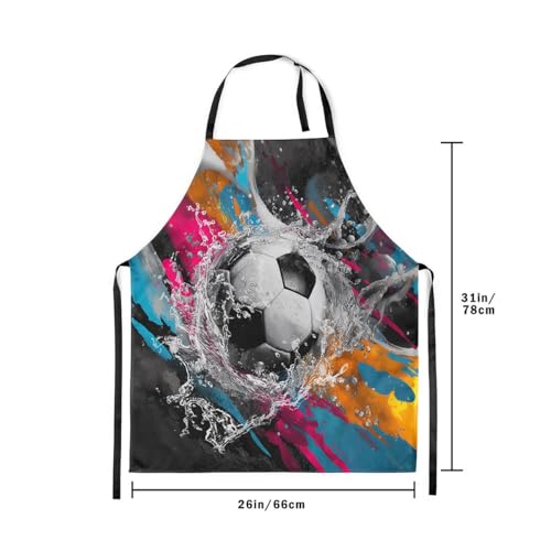 Castle Fairy Basketball Kitchen Apron - color: Graffiti Soccer