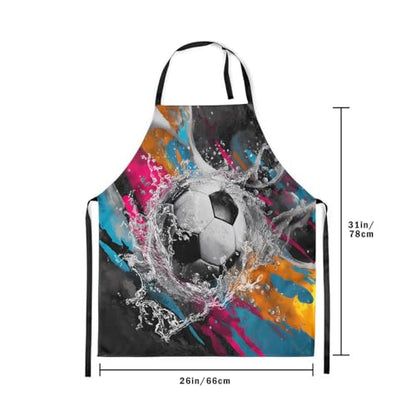Castle Fairy Basketball Kitchen Apron - color: Graffiti Soccer
