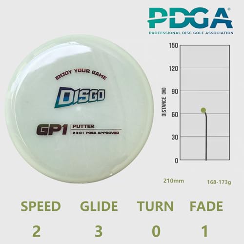 DISGO Disc Golf Disc Set- 170-178g Glow-in-The-Dark Disc | Putter, Midrange, and Driver | Professional Golf Discs for Outdoor Games & Competition PDGA Approved - color: GLOW SET