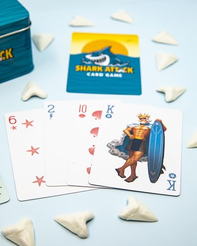 Shark Attack Card Game Beach Travel Family 2 to 6 Players