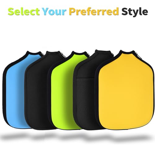 Pickleball Paddle Cover, Universal Case Size - 8.6 x 12.2 inches Racket Sleeve, Compatible with Most USAPA Standard and Elongated Pickball Paddles - style: 1 Pack Blue