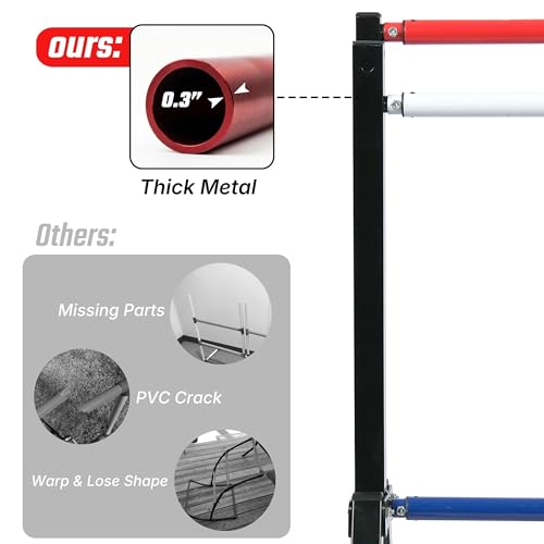 Steel Ladder Ball Game Set with 6 Bolas Assembly-Free Ladder Toss Includes Scorekeeper and Carry Case Yard Outdoor Games for Adults & Family