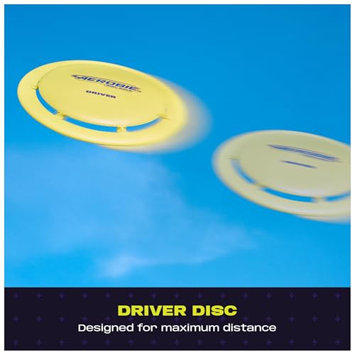 Aerobie Disc Golf Set of 3 Flying Discs, Frisbee Discs for Kids Parties and Backyard Games, Starter Disc Golf Accessories, Teen Boys Gift Ideas, Kids Toys for Ages 5 & Up