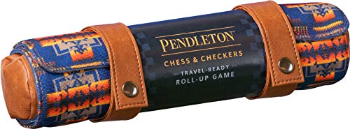 Chronicle Books Pendleton Chess & Checkers Set: Travel-Ready Roll-Up Game (Camping Games, Gift for Outdoor Enthusiasts)