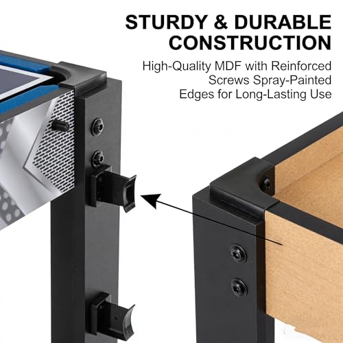 Air Hockey Table, 5-in-1 Multi Game Table for Adults, Indoor Outdoor Combo Game Table with Billiards, Basketball, Hockey, Ping Pong, Safe Archery Target Shooting, Accurate Digital LED Scoreboard