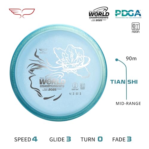 Yikun Midrange Disc Golf Discs|Pro Worlds 2025 Limited Edition|Overstable Mid-Range Discs Golf 170-176g| Technical Approach Disc for Wooded Courses in Premium Plastic - color: Pro Worlds 2025