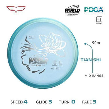 Yikun Midrange Disc Golf Discs|Pro Worlds 2025 Limited Edition|Overstable Mid-Range Discs Golf 170-176g| Technical Approach Disc for Wooded Courses in Premium Plastic - color: Pro Worlds 2025