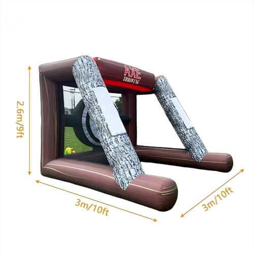 Inflatable Axe Throwing Game Inflatable Toss Target Dart Board with Blower, Axe Throwing Set Commercial Grade Rental Game Outdoor Indoor - style: Single AXE