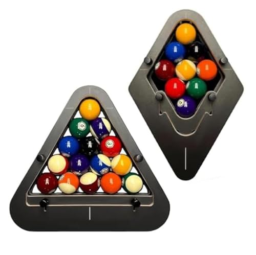 Professional Billiard Rack, Heavy Duty Solid Wood Triangle & Diamond Racks, Gap-Free Precision for 8-Ball & 9-Ball Perfect Breaks, Essential Billiards Accessories - color: 2mix
