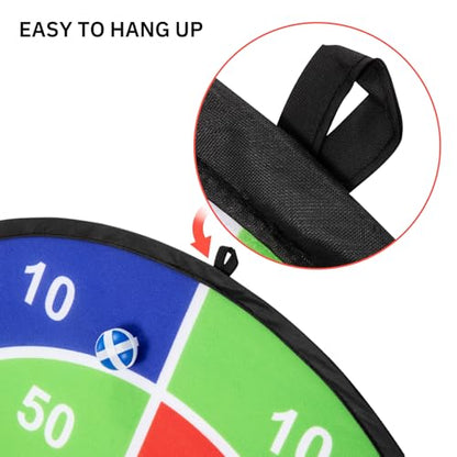 TEMI 29" Large Dart Board for Kids, Boys Toys Dartboards with 20 Balls, Indoor and Outdoor Sport Fun Party Play Game Toys, Birthday Gifts for Boys Girls 3 4 5 6 7 8 9 10 11 12 Years Old