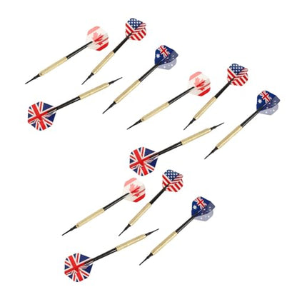 Soft Tip Darts Set with 50 Tips 12 Flights Shafts Barrels Easy to Replace Darts Plastic Tip for Electronic Board