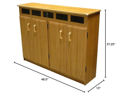 Venture Horizon Top Load Media Cabinet - Oak - color: Oak-finish