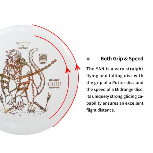 Yikun Disc Golf Midrange Professional PDGA Approved 165-176g Versatile Golf Disc Perfect for Outdoor Games and Competition (Color Disc May Vary)