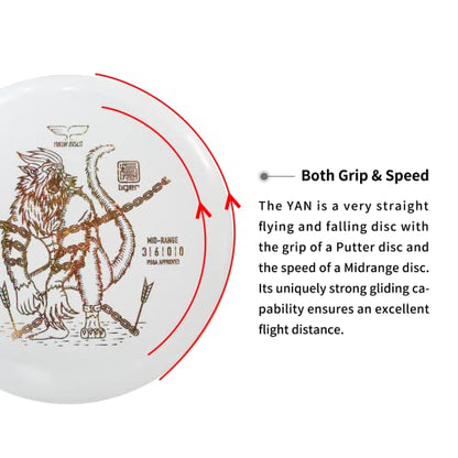 Yikun Disc Golf Midrange Professional PDGA Approved 165-176g Versatile Golf Disc Perfect for Outdoor Games and Competition (Color Disc May Vary)