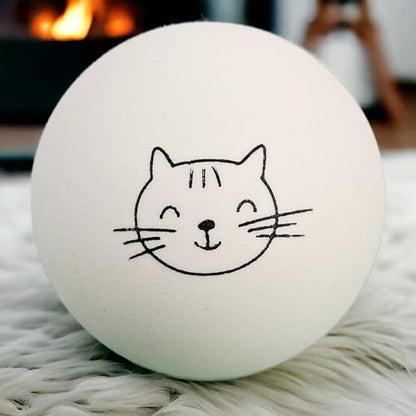 Cloverjoyed Ping Pong Balls for Cats, 6 Pack, Enrichment Toys, Cat Lovers Gift Ideas, Ball Pits, Bouncy