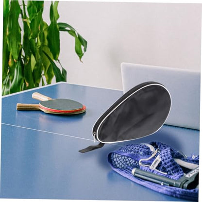 BESPORTBLE Protective Table Tennis Racket Storage Bag with Fixed Bat Holder Oxford Cloth Portable Organizing Case for Pong Paddles and Balls Black