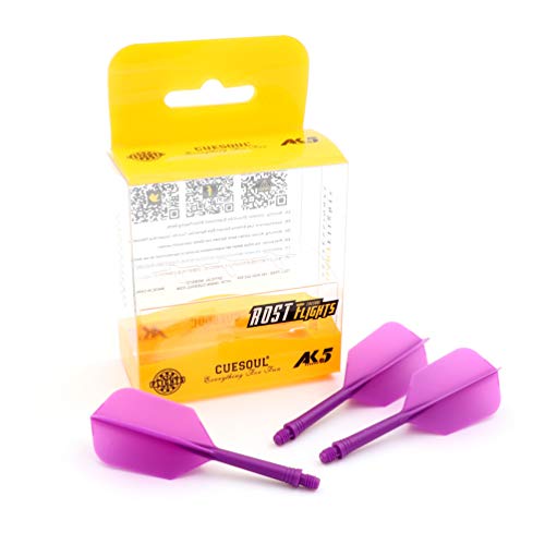 CUESOUL ROST Integrated Dart Shaft and Flights Medium,Slim Shape,Set of 3 - color: Purple