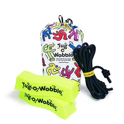 TUG O' WOBBLE: The Ultimate Balancing Outdoor and Indoor Game, Fun for Everyone, Lawn Game for The Backyard, Park, or Yard with Carrying Bag, Family Friendly Gift
