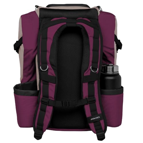Axiom Discs Voyager Series Backpack Disc Golf Bag (Choose Your Color and Size) - color: Dune/Purple, style: Voyager Slim