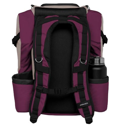 Axiom Discs Voyager Series Backpack Disc Golf Bag (Choose Your Color and Size) - color: Dune/Purple, style: Voyager Slim