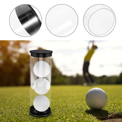 Wakauto Clear Golf Ball Organizer Tube Anti-Scratch Golf Ball Holder PVC Golf Ball Display Tube for Outdoor Sport