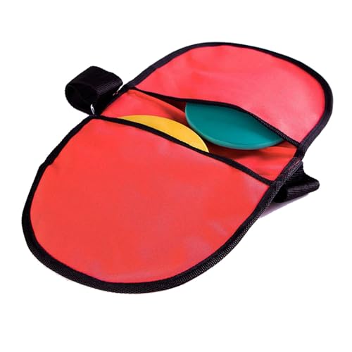 VBESTLIFE Discus and Shot Put Carrier Bag, Waterproof Oxford Fabric Shot Put Dual Storage Bag with Adjust Strap for Track Field - color: Red