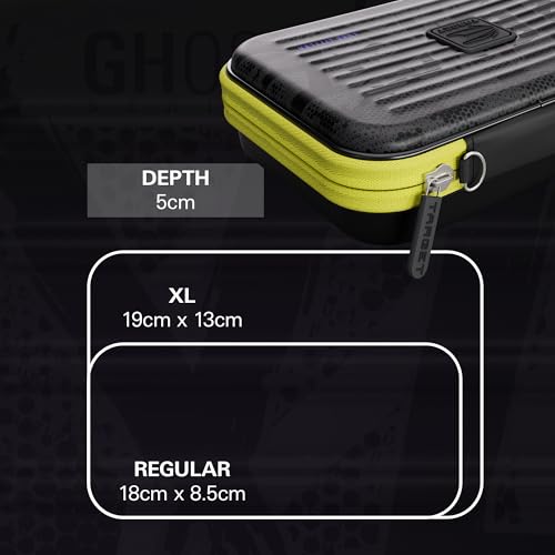 Target Darts Luke Littler Ghost Series XL Takoma Wallet, Regular – Darts Case, Black/White Storage Cases, “The Nuke” Zipper Dart Holder, Professional Accessories – Holds 6 Fully Assembled Darts - style: XL Wallet