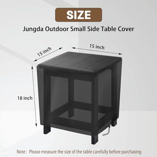 Outdoor Furniture Cover Small,15 Inch Square Patio Table Covers,Waterproof Outside Small Side Table Cover - 15 X 15 X 18 Inch - size: 15" L x 15" W x 18" H