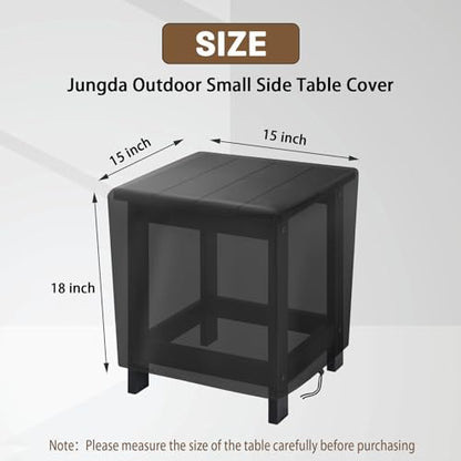 Outdoor Furniture Cover Small,15 Inch Square Patio Table Covers,Waterproof Outside Small Side Table Cover - 15 X 15 X 18 Inch - size: 15" L x 15" W x 18" H
