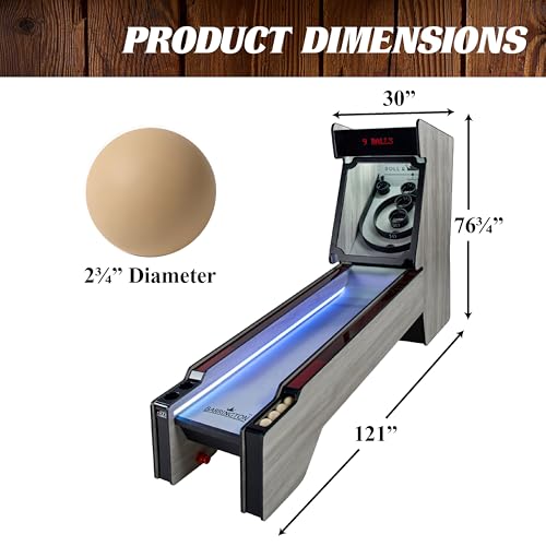 Barrington Roll and Score Multiple Styles Roll & Score Classic Arcade Game Collection, Durable & Stylish Designs with Game Balls, Perfect for Family Game Rooms - style: 10 Ft Premium
