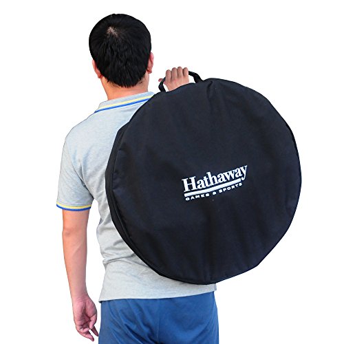 Hathaway 6-Player Disc Golf Set for Family – Frisbee Golf Basket with Weighted Discs, Sturdy Pole & Base, Chains, Anchors, Flag, Carry Bag – Complete Frisbee Golf Discs Set