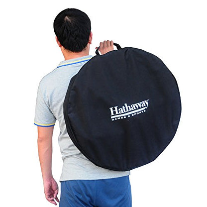 Hathaway 6-Player Disc Golf Set for Family – Frisbee Golf Basket with Weighted Discs, Sturdy Pole & Base, Chains, Anchors, Flag, Carry Bag – Complete Frisbee Golf Discs Set