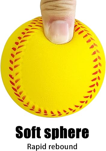 Soft Foam Baseballs - 6 Pcs Training Balls for Kids & Teenagers, Indoor/Outdoor Play (White) - color: White