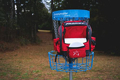 Prodigy Disc BP-1 V3 Disc Golf Backpack | Backpack Storage with 30+ Disc Capacity | Disc Golf Backpack Bag | Tear & Water Resistant | Golf Accessories for Men | Large Golf Disc Bags - color: Red