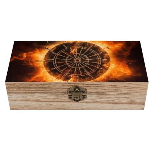 Dart Board Wooden Box Wooden Storage Box Wooden Boxes for Storage Wooden Box with Hinged Lid Wooden Jewelry Box Wooden Jewelry Box for Women Small Wooden Box
