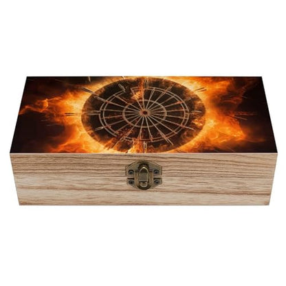 Dart Board Wooden Box Wooden Storage Box Wooden Boxes for Storage Wooden Box with Hinged Lid Wooden Jewelry Box Wooden Jewelry Box for Women Small Wooden Box